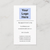 Cupcakeベーカリーエレガントフォトカスタムロゴ 名刺 (裏面)