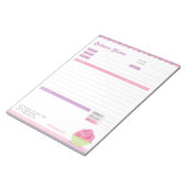 Cupcakeベーカリー注文型枠または請求書メモ帳 ノートパッド (アングル)