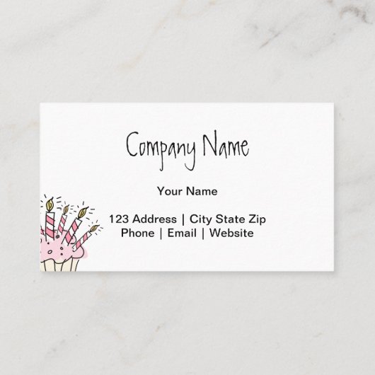 Cupcake名刺テンプレート 名刺 (裏面)