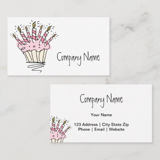 Cupcake名刺テンプレート 名刺 (正面/裏面)