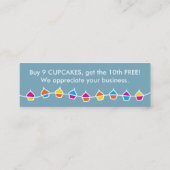 CUPCAKE図形の顧客ロイヤリティ ロイヤリティカード (裏面)