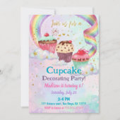 Cupcake 6th Birthday Party Sweet Candy Party 招待状 (正面)