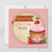 Cupcake Anyイベント マグネット招待状 (正面)