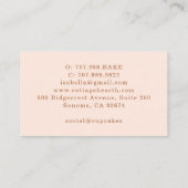 Cupcake Baker Bakery Pastry Chef 名刺 (裏面)
