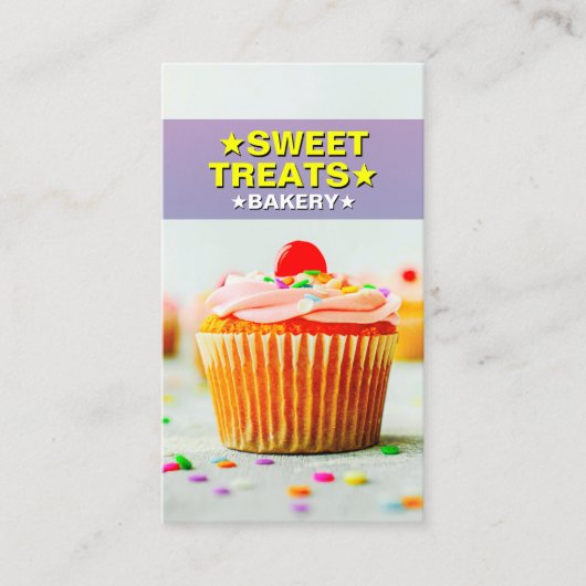 Cupcake Baker & Sweet Treats | Pastel Bakery 名刺 (正面)