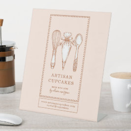 Cupcake Bakery Baking Utensils  台座サイン