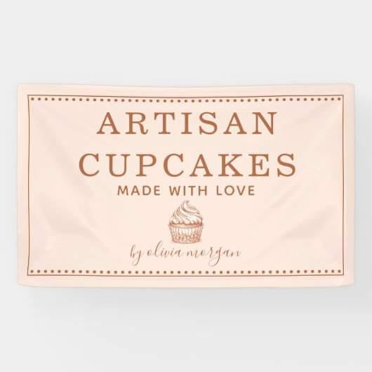 Cupcake Bakery Baking Utensils Business Banner 横断幕 (横)