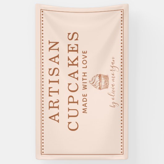 Cupcake Bakery Baking Utensils Business Banner 横断幕 (縦)