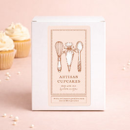 Cupcake Bakery Baking Utensils Product Labels ラベル