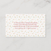 Cupcake Bakery Logo | Polka Dot Pattern 名刺 (裏面)