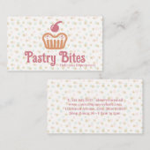 Cupcake Bakery Logo | Polka Dot Pattern 名刺 (正面/裏面)