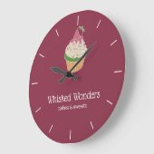 Cupcake Bakery Pastry Chef ラージ壁時計 (傾斜)