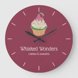 Cupcake Bakery Pastry Chef ラージ壁時計