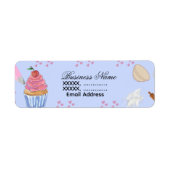 Cupcake Bakery Return Address Labels ラベル (正面)