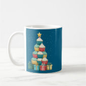 Cupcake Baking Baker Christmas Tree Xmas  コーヒーマグカップ (左)