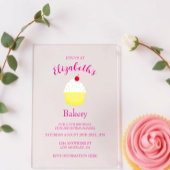 Cupcake Baking Birthday アクリル招待状