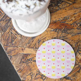 Cupcake Baking Birthday ラウンドペーパーコースター