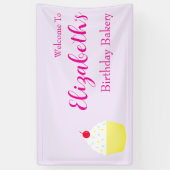 Cupcake Baking Birthday 横断幕 (縦)