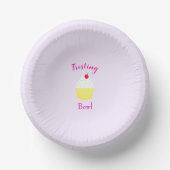 Cupcake Baking Frosting Bowl Birthday ペーパーボウル (正面)