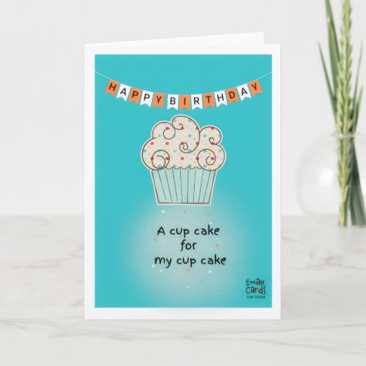 Cupcake Birthday Card カード (正面)