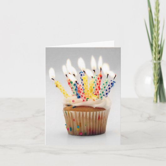 Cupcake Birthday Greeting Card カード (正面)