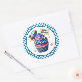 Cupcake Birthday Stickers ラウンドシール (封筒)