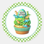 Cupcake Birthday Stickers ラウンドシール (正面)