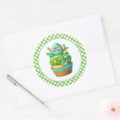 Cupcake Birthday Stickers ラウンドシール (封筒)
