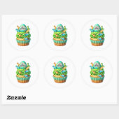 Cupcake Birthday Stickers ラウンドシール (シート)