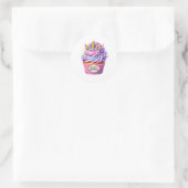 Cupcake Birthday Stickers ラウンドシール (バッグ)