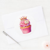 Cupcake Birthday Stickers ラウンドシール (封筒)