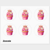 Cupcake Birthday Stickers ラウンドシール (シート)