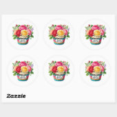 Cupcake Birthday Stickers ラウンドシール (シート)