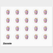 Cupcake Birthday Stickers ラウンドシール (シート)