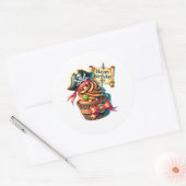 Cupcake Birthday Stickers ラウンドシール (封筒)