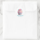 Cupcake Birthday Stickers ラウンドシール (バッグ)