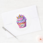 Cupcake Birthday Stickers ラウンドシール (封筒)