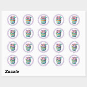Cupcake Birthday Stickers ラウンドシール (シート)