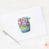 Cupcake Birthday Stickers ラウンドシール (封筒)