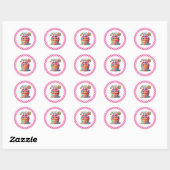 Cupcake Birthday Stickers ラウンドシール (シート)