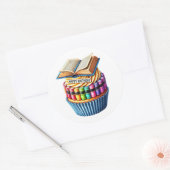 Cupcake Birthday Stickers ラウンドシール (封筒)