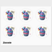 Cupcake Birthday Stickers ラウンドシール (シート)