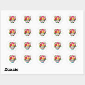Cupcake Birthday Stickers ラウンドシール (シート)
