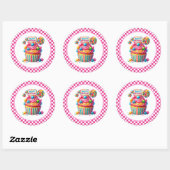 Cupcake Birthday Stickers ラウンドシール (シート)