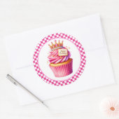 Cupcake Birthday Stickers ラウンドシール (封筒)