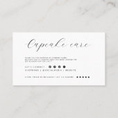Cupcake Care Minimalist Flat Thank You Card 名刺 (裏面)