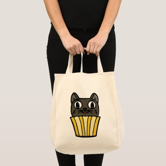 Cupcake Cat Peekaboo トートバッグ (正面(商品))
