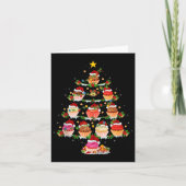 Cupcake Christmas Tree Lights Funny Fast Food Cupc カード (正面)