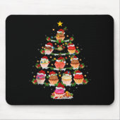 Cupcake Christmas Tree Lights Funny Fast Food Cupc マウスパッド (正面)