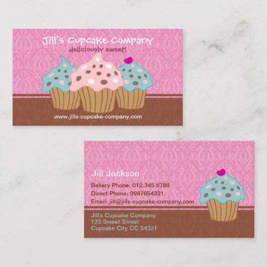Cupcake Companyの名刺 名刺 (正面/裏面)